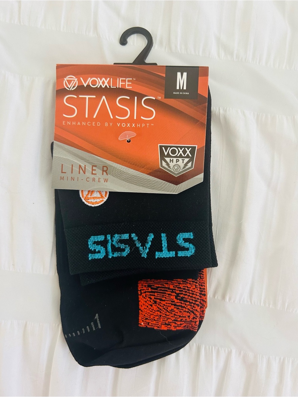 VOXX STASIS unisex Black Athletic Liner Socks - M
